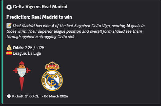 BetBot /tip prediction 1